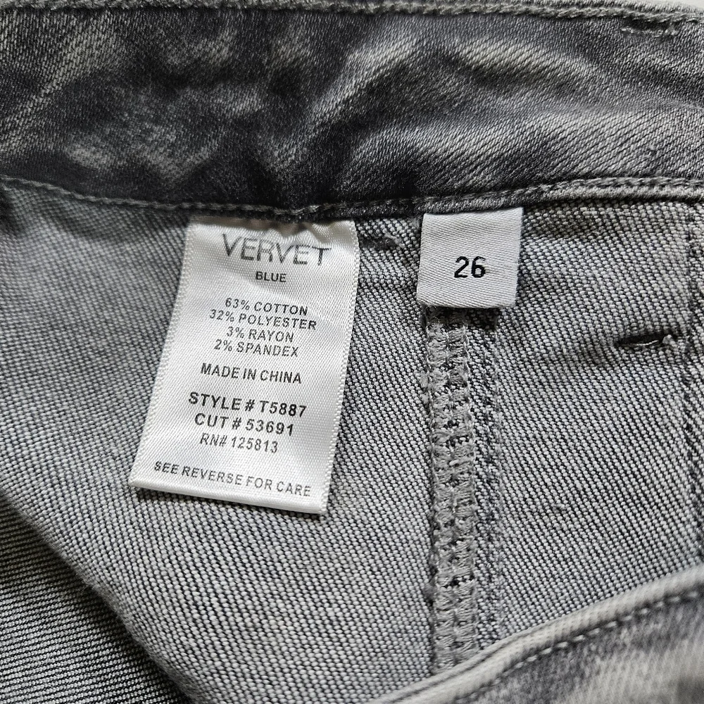 Vervet Distressed Wash Cargo Pants, Distressed Grey, Size 26 - Picture 9 of 14